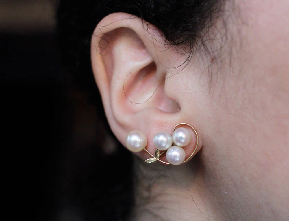 Boucles d'Oreilles Or et Perles - Image 5