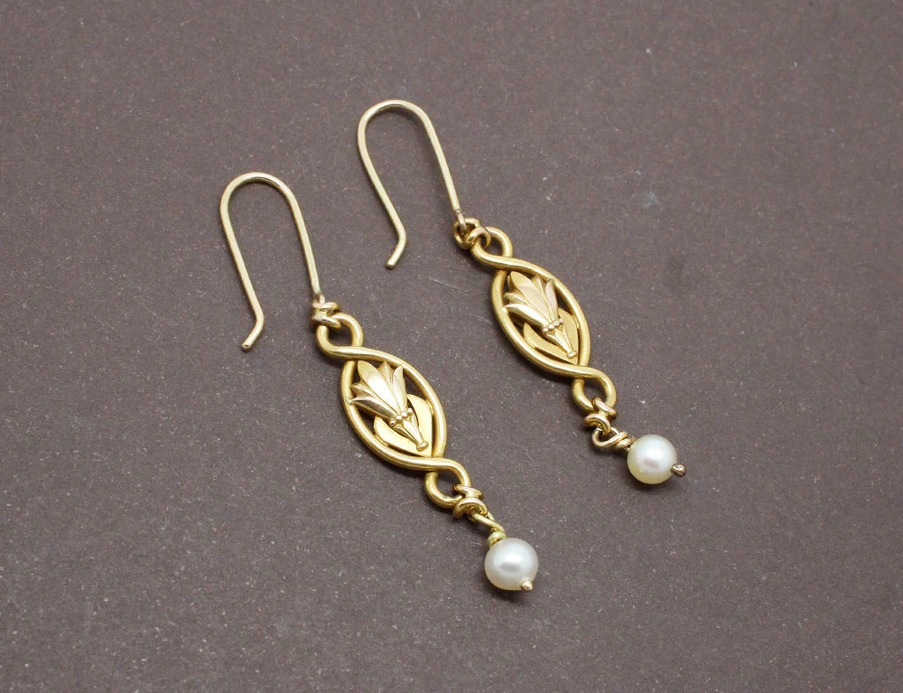 Boucles d'Oreilles Pendantes Art Déco - Image 2