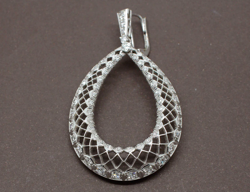 Boucles d'oreilles Pendantes Art Déco - Image 3