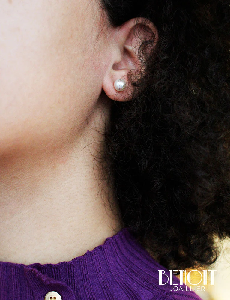 Boucles d'Oreilles Perles Anciennes - Image 4