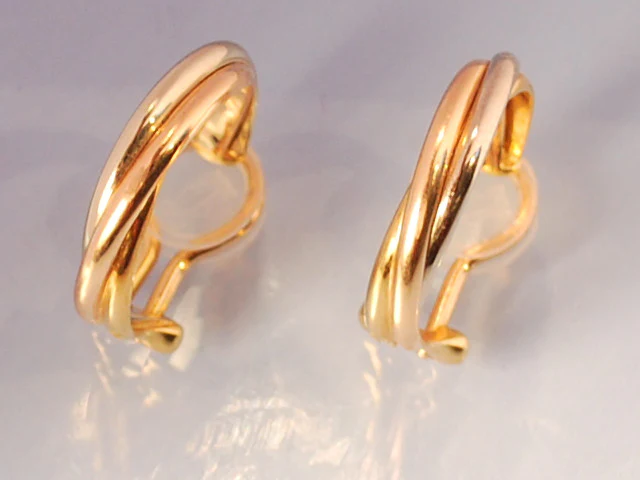Boucles Oreille CARTIER 3 ors - Image 3