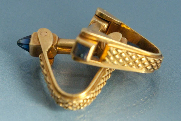 Boutons de manchettes Or et Saphir - Image 2