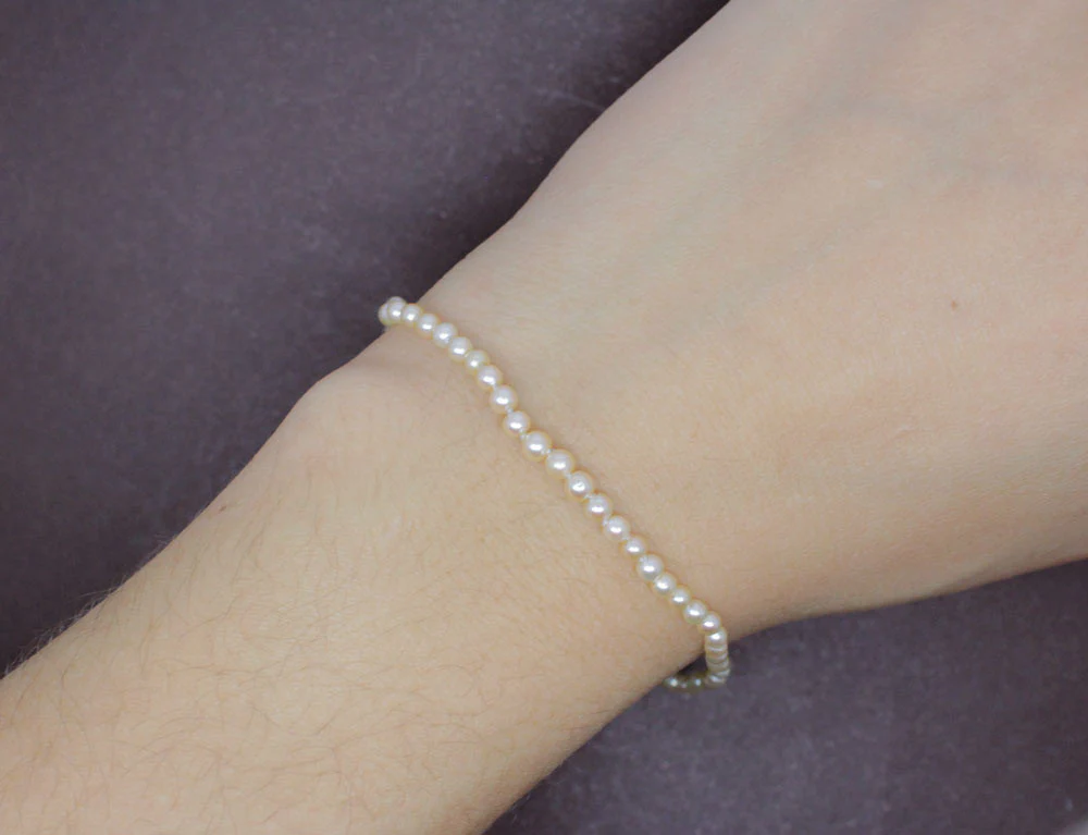 Bracelet 1900 Perles Fines et Fermoir Diamants - Image 3