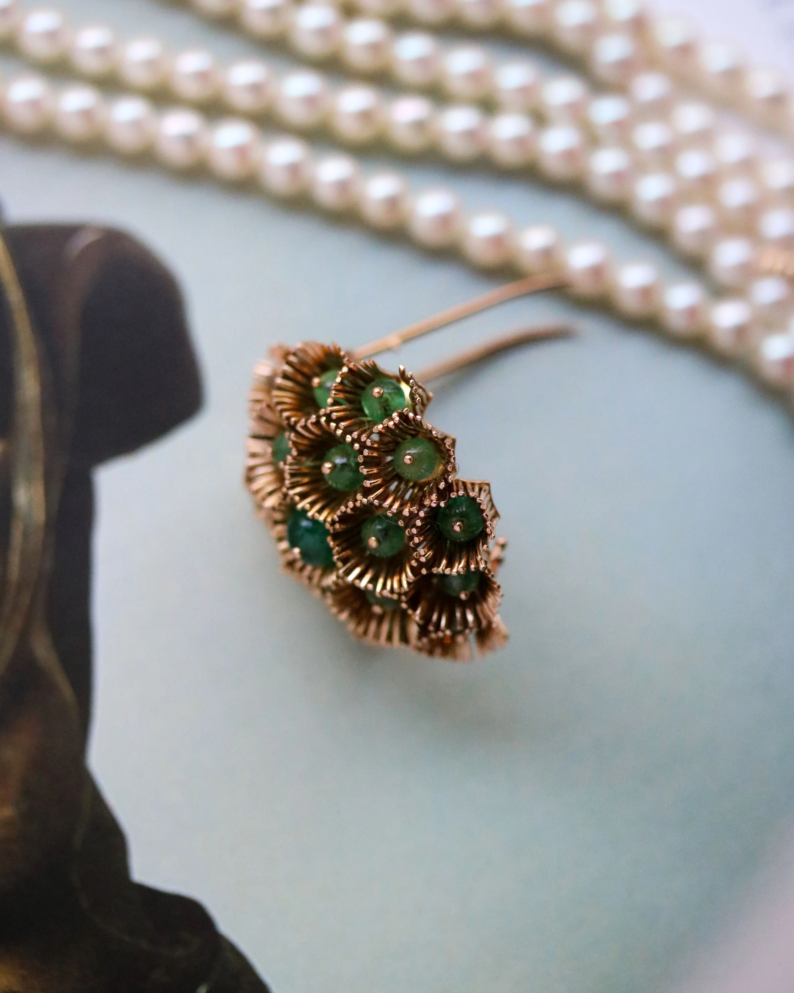 Bracelet 5 Rangs Perles de culture avec Fermoir broche - Image 6