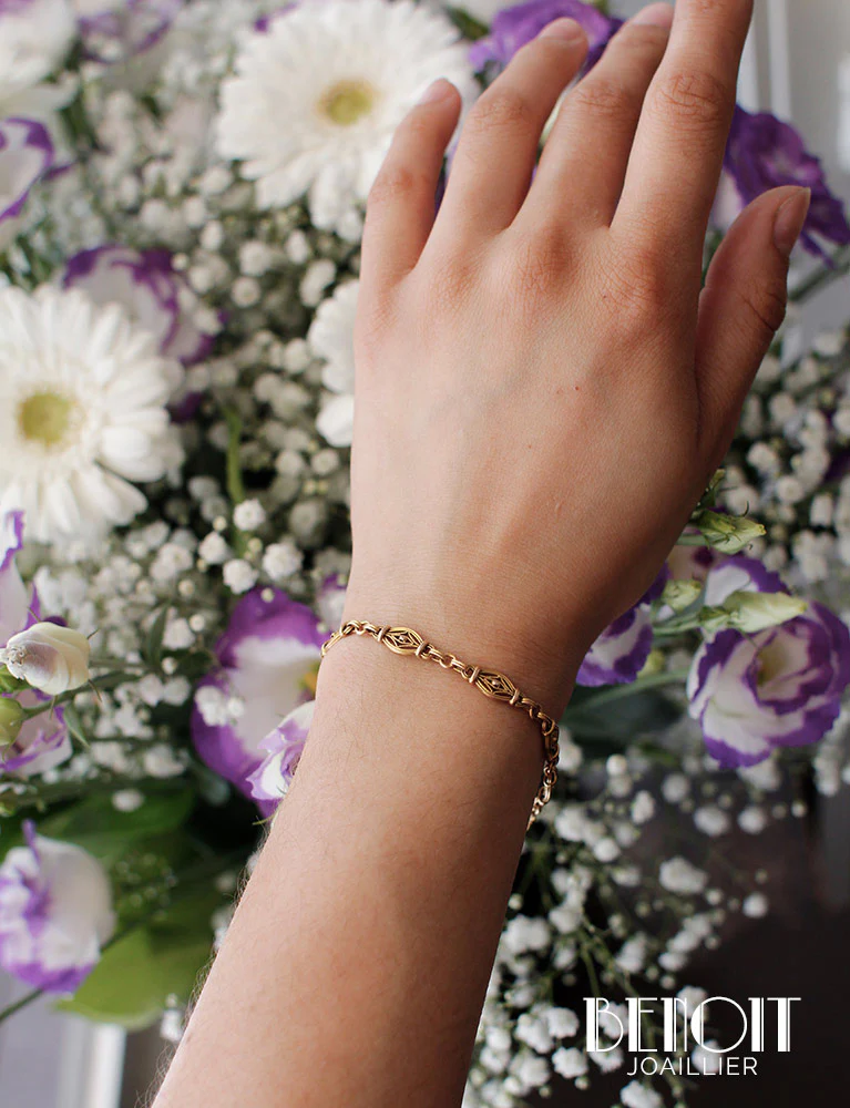 Bracelet Ancien Or Filigrane - Image 4