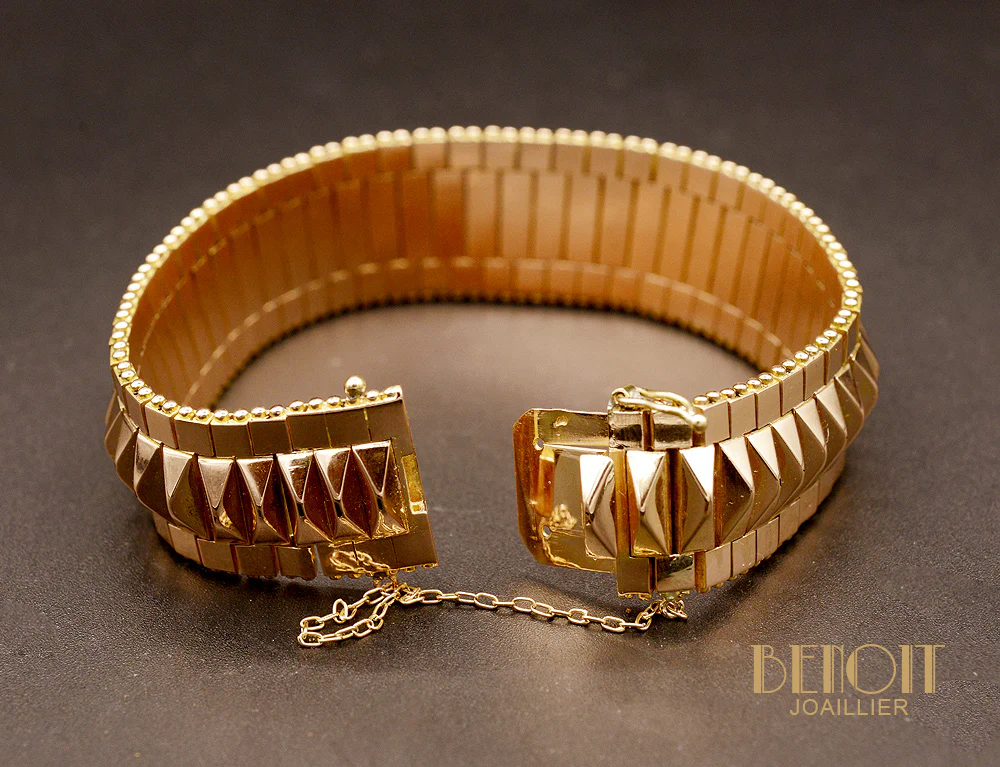 Bracelet Art Déco Or Rose - Image 4