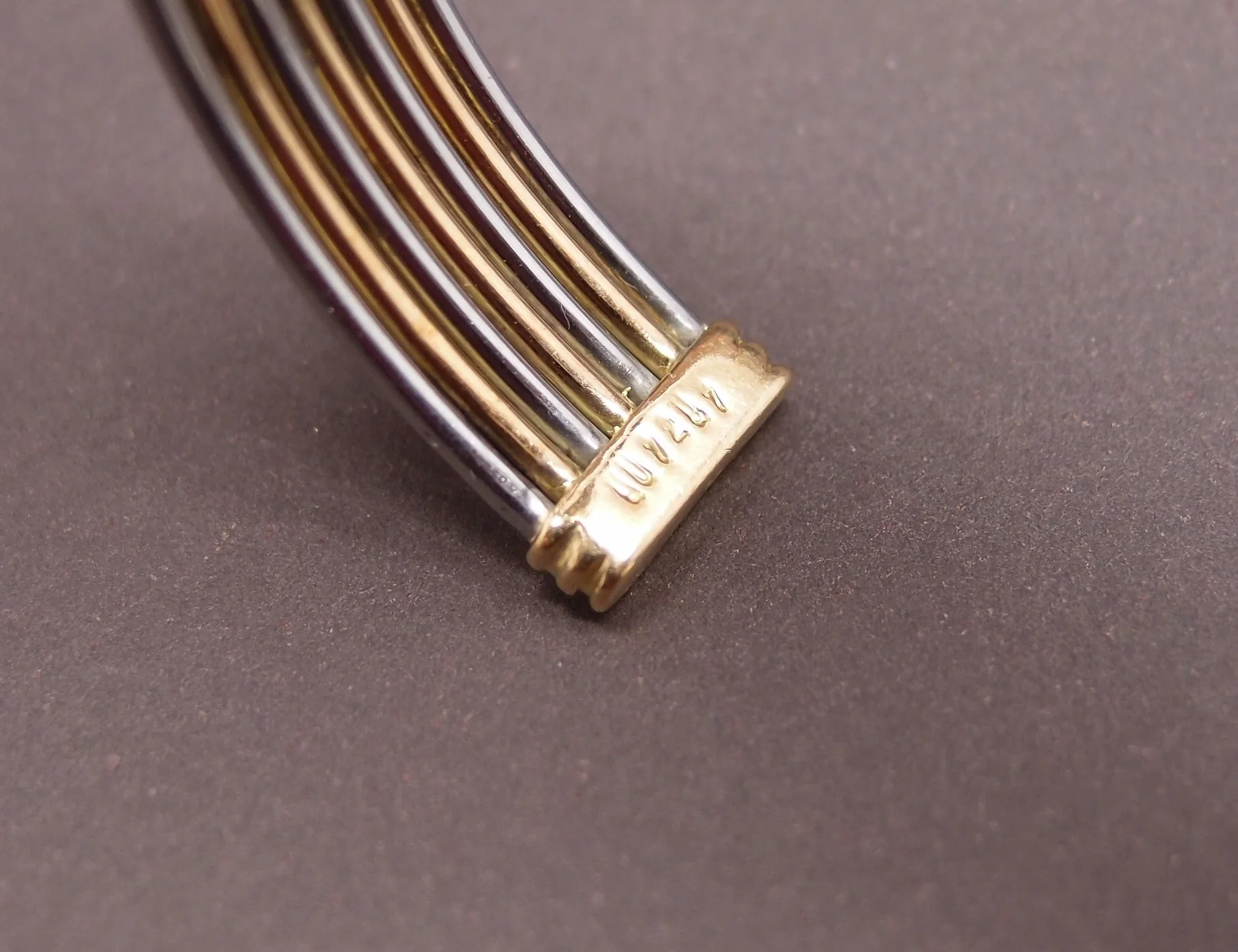 bracelet jonc"fils" Cartier or et acier - Image 3