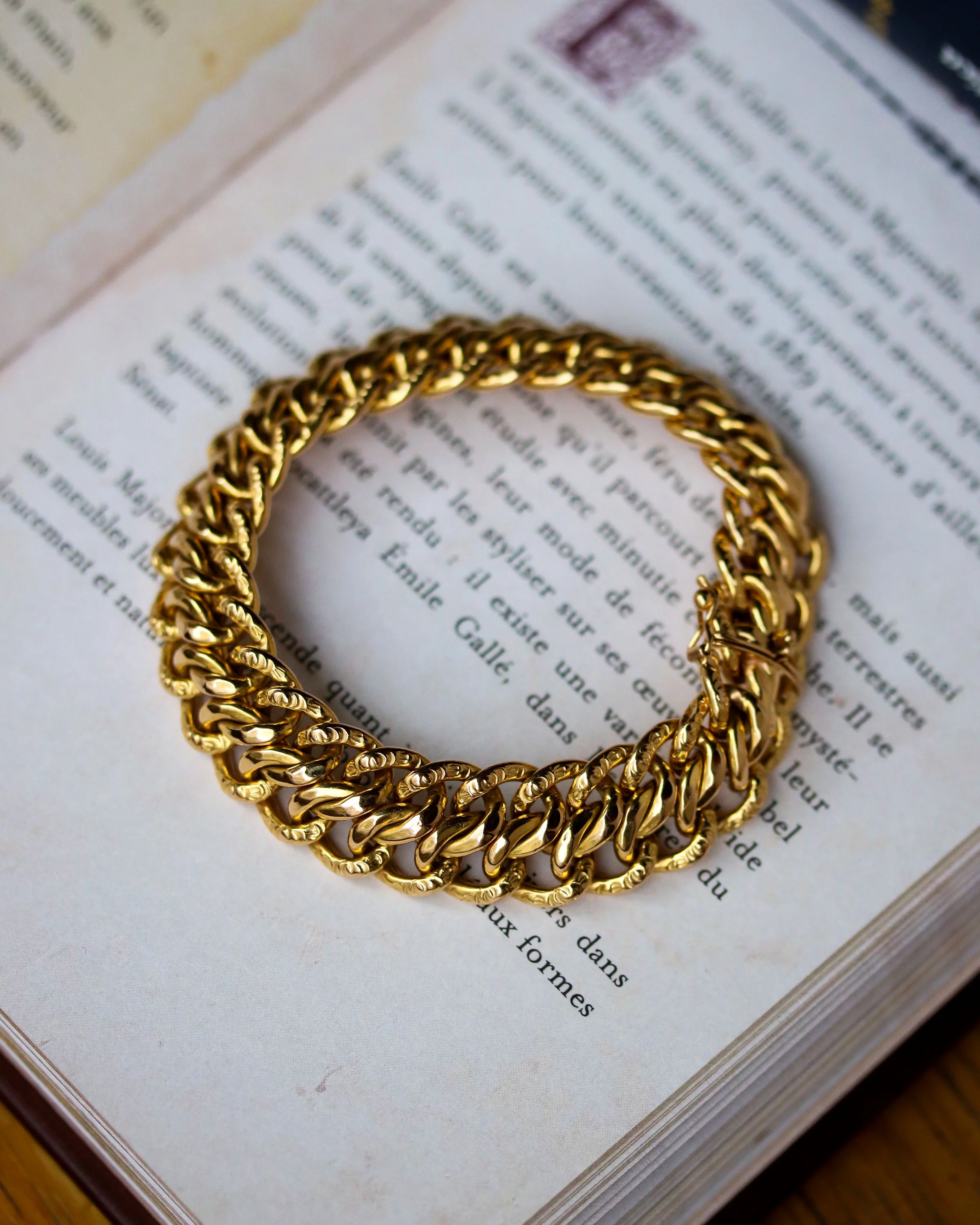 Bracelet Maille Américaine Or Jaune