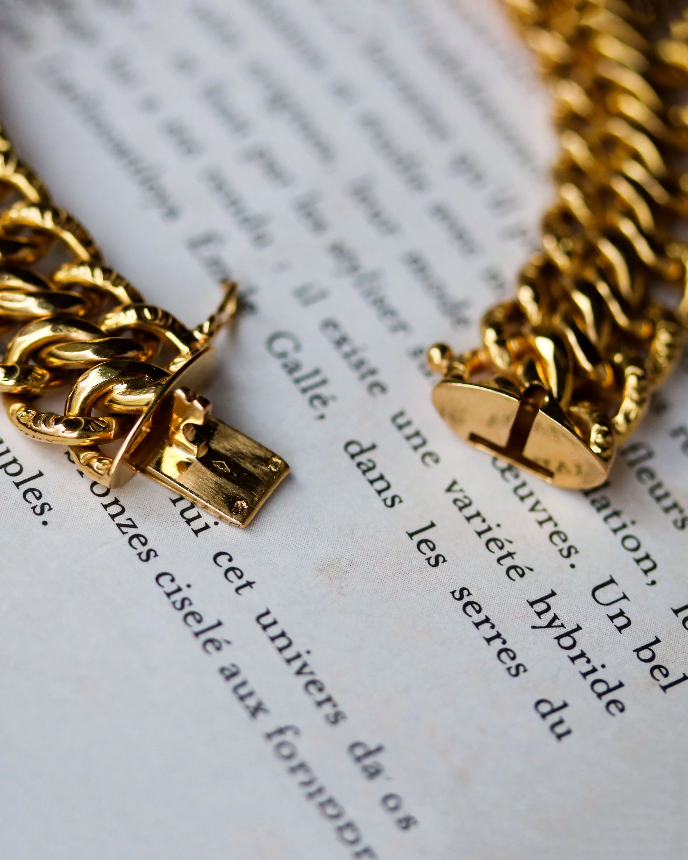Bracelet Maille Américaine Or Jaune - Image 3