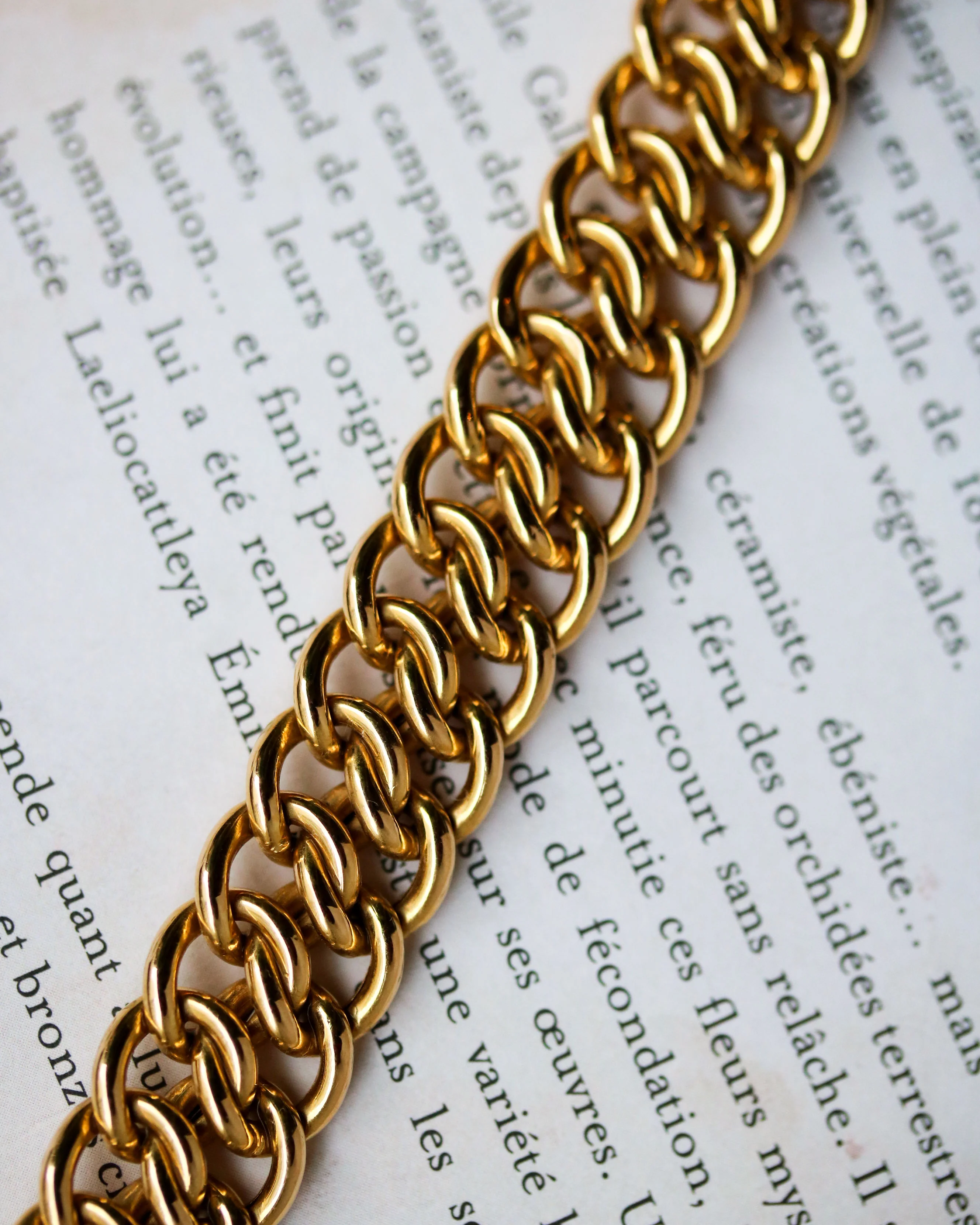 Bracelet Maille Américaine Or Jaune - Image 6