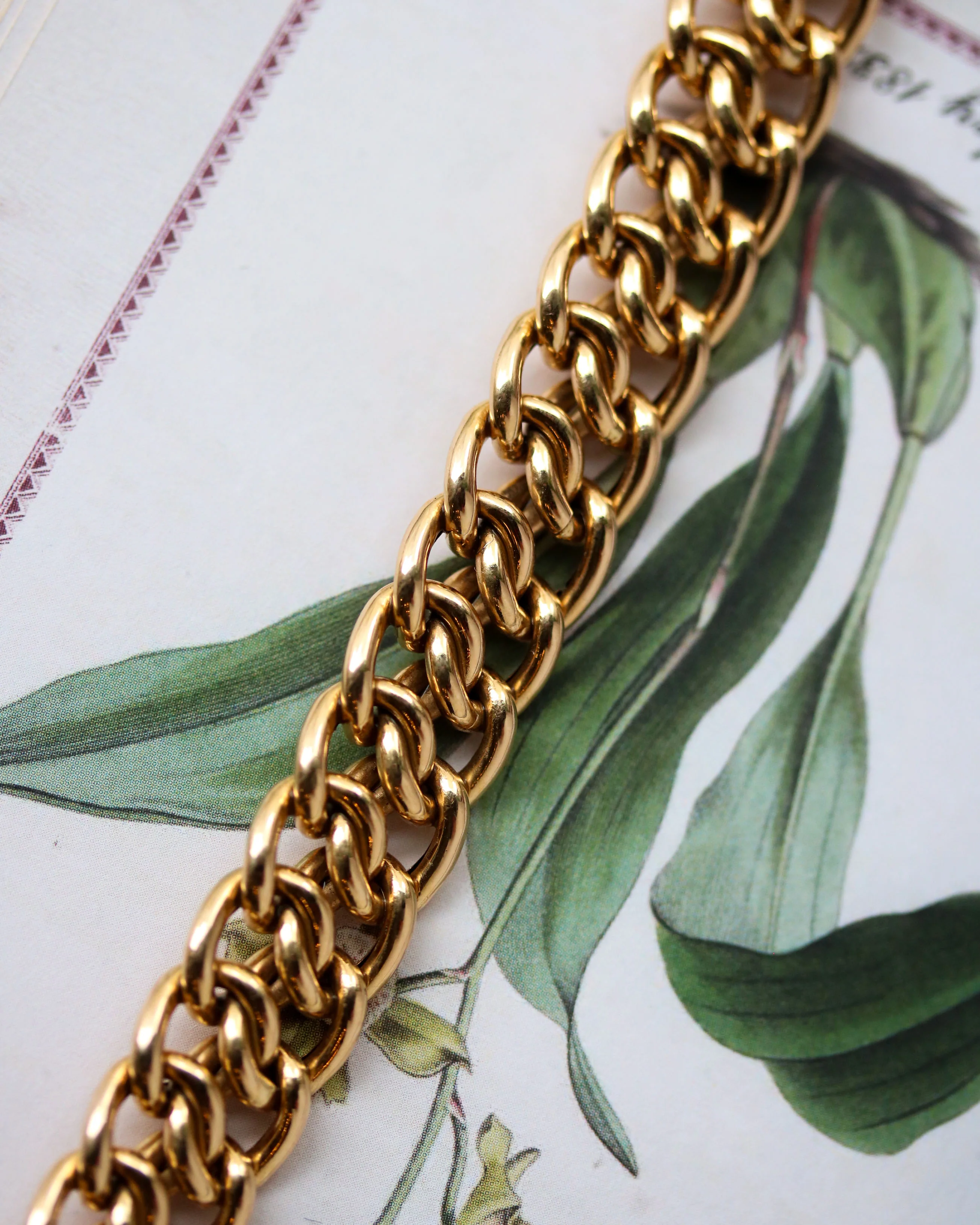 Bracelet Maille Américaine Or Rose - Image 3