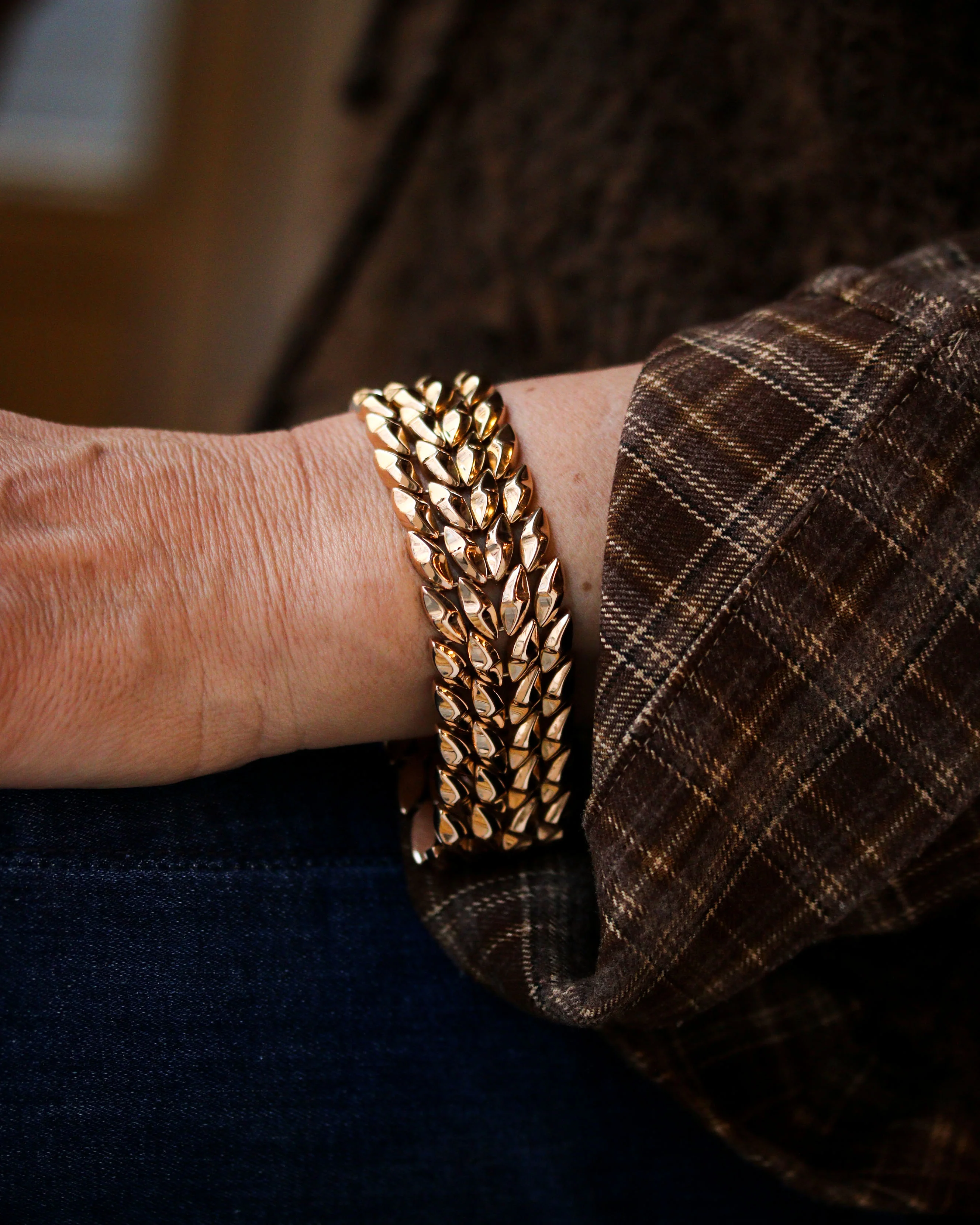 Bracelet Manchette en Or Rose - Image 2