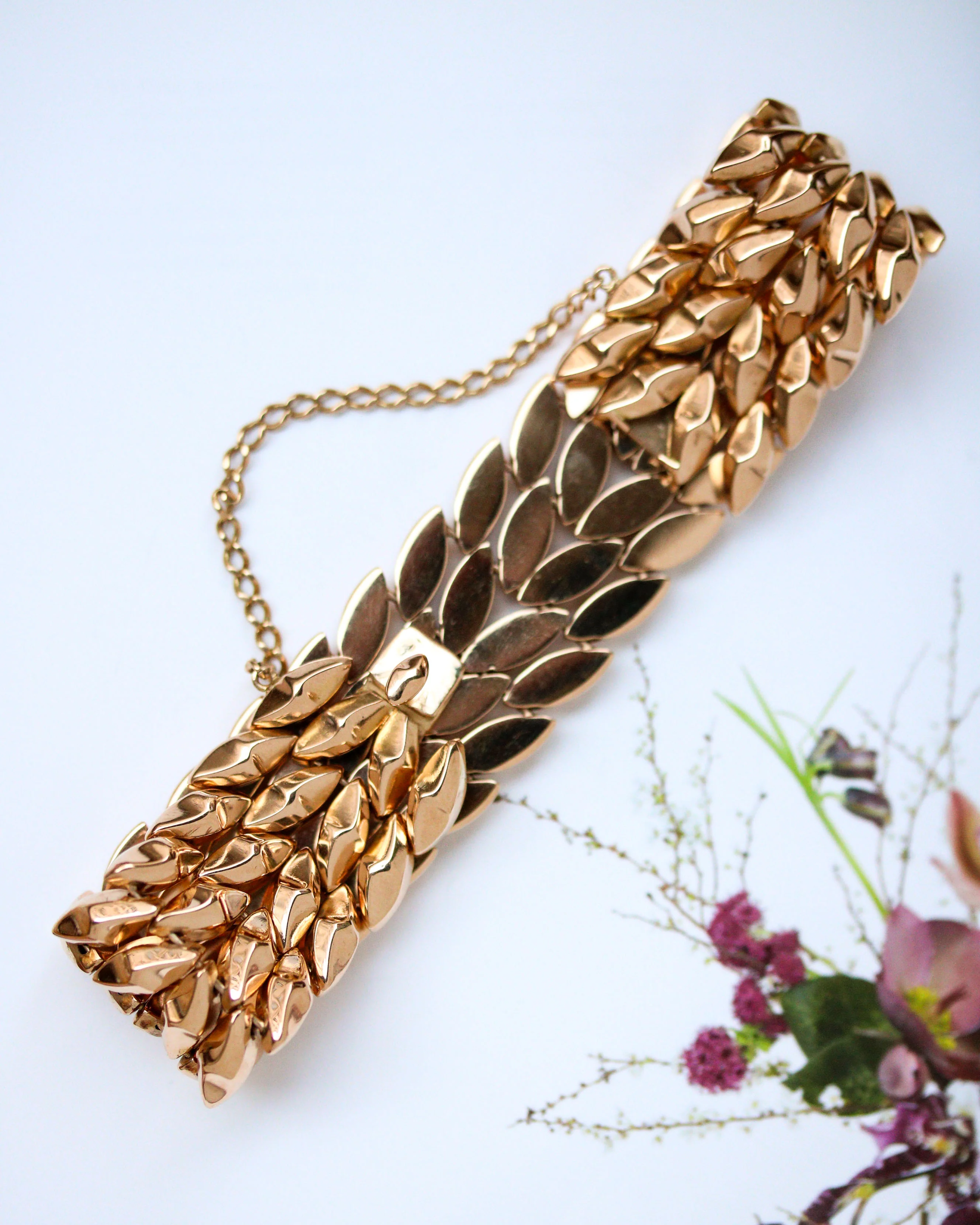 Bracelet Manchette en Or Rose - Image 3