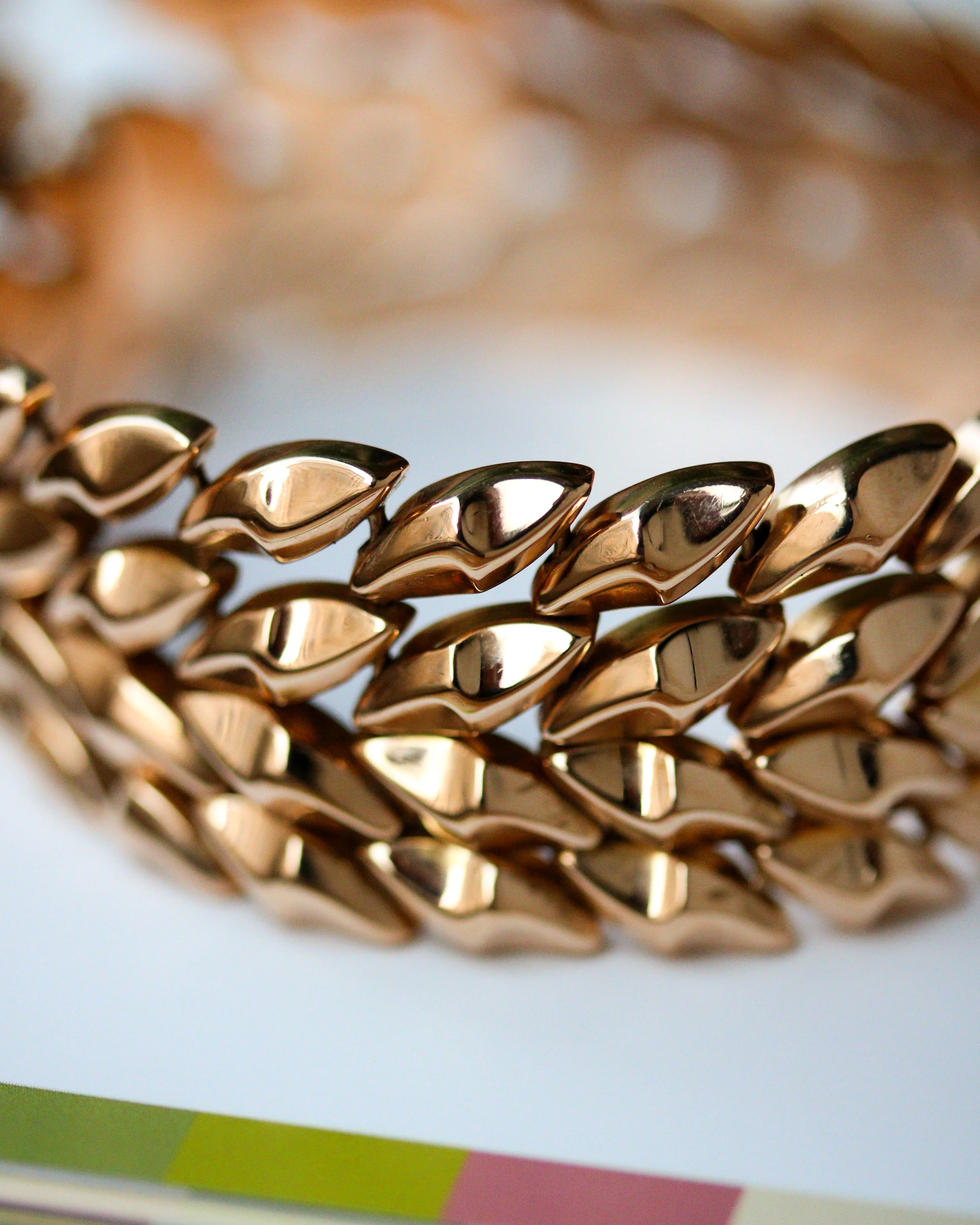 Bracelet Manchette en Or Rose - Image 4
