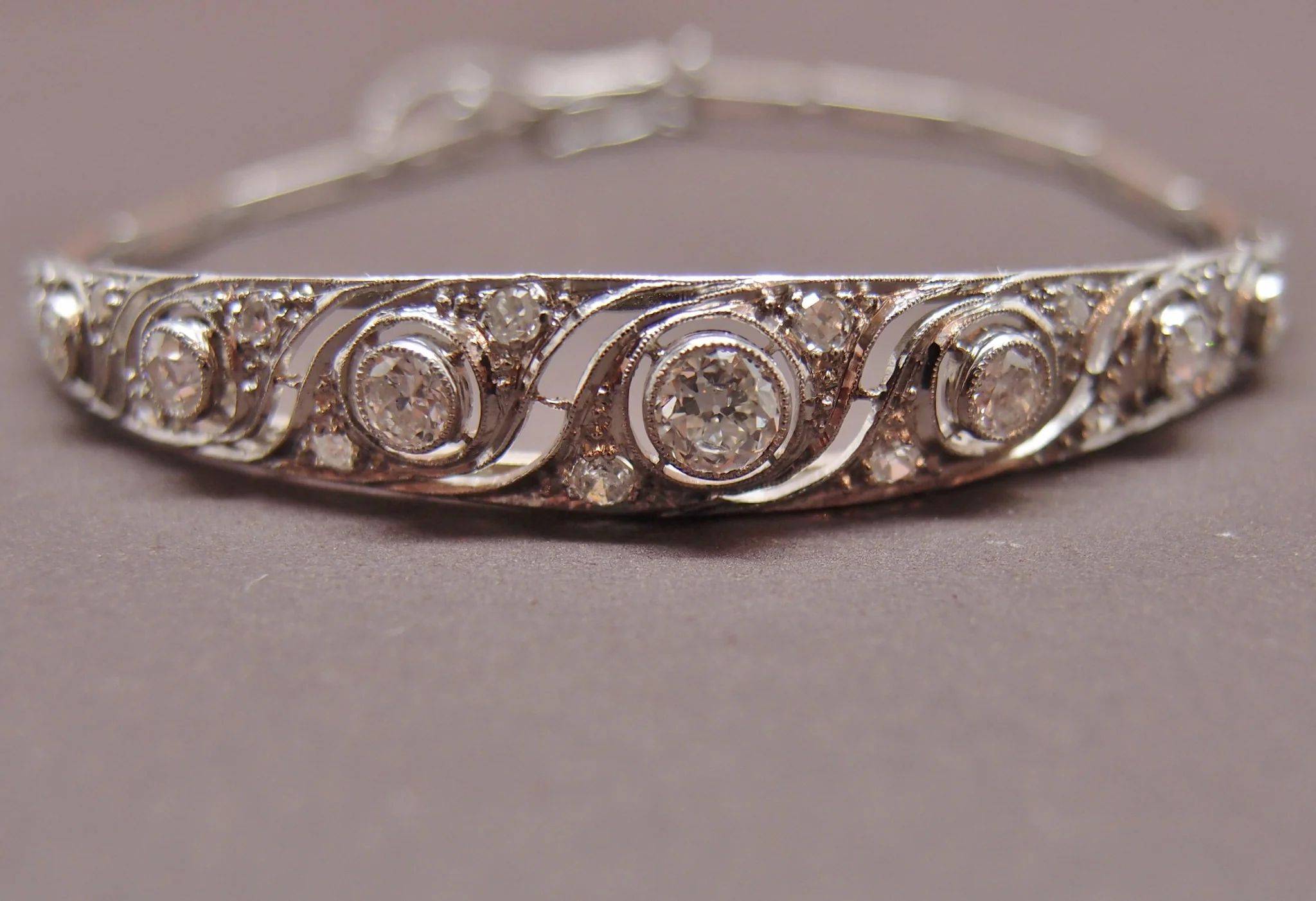 bracelet platine et diamants vers 1920 - Image 4
