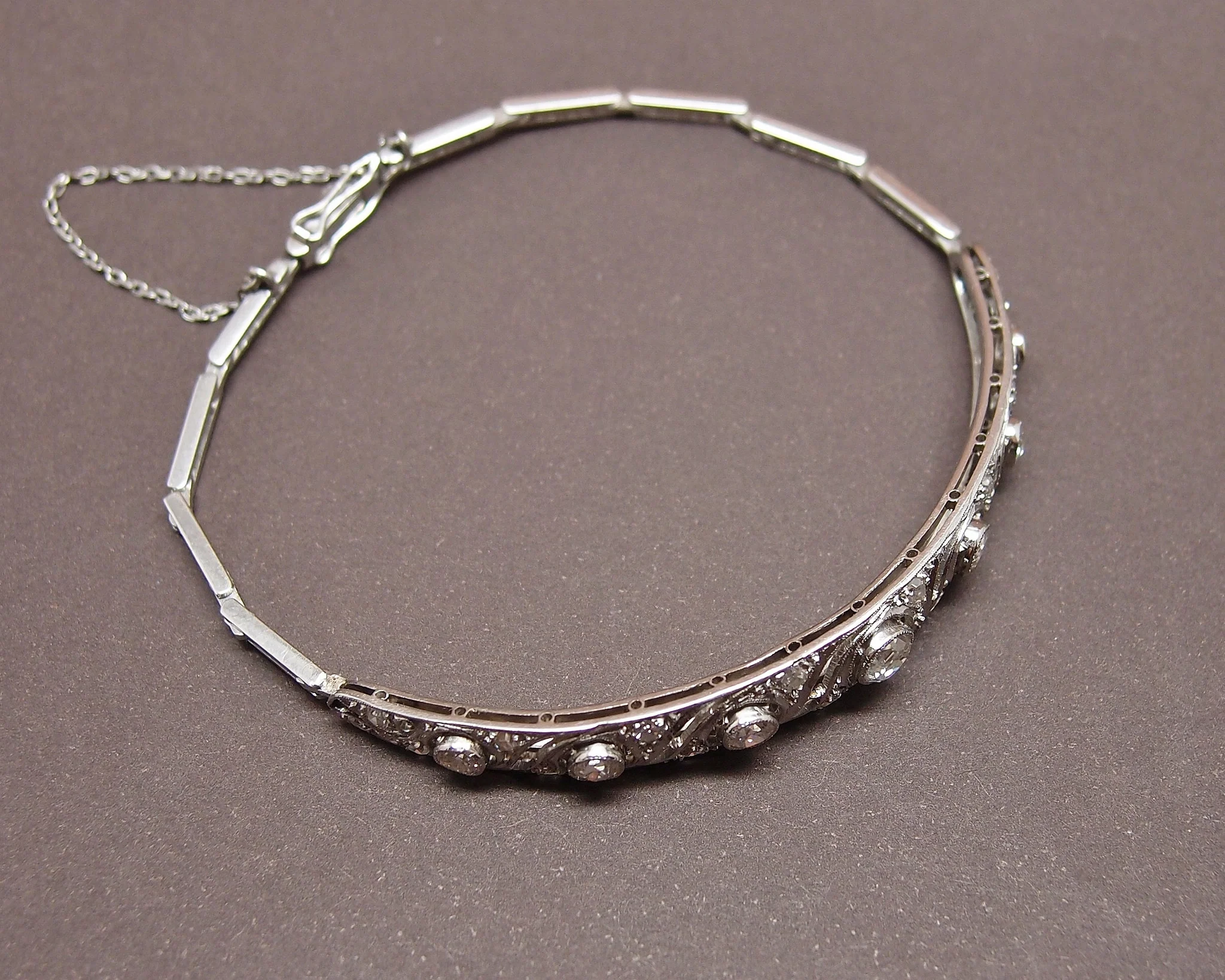 bracelet platine et diamants vers 1920 - Image 5