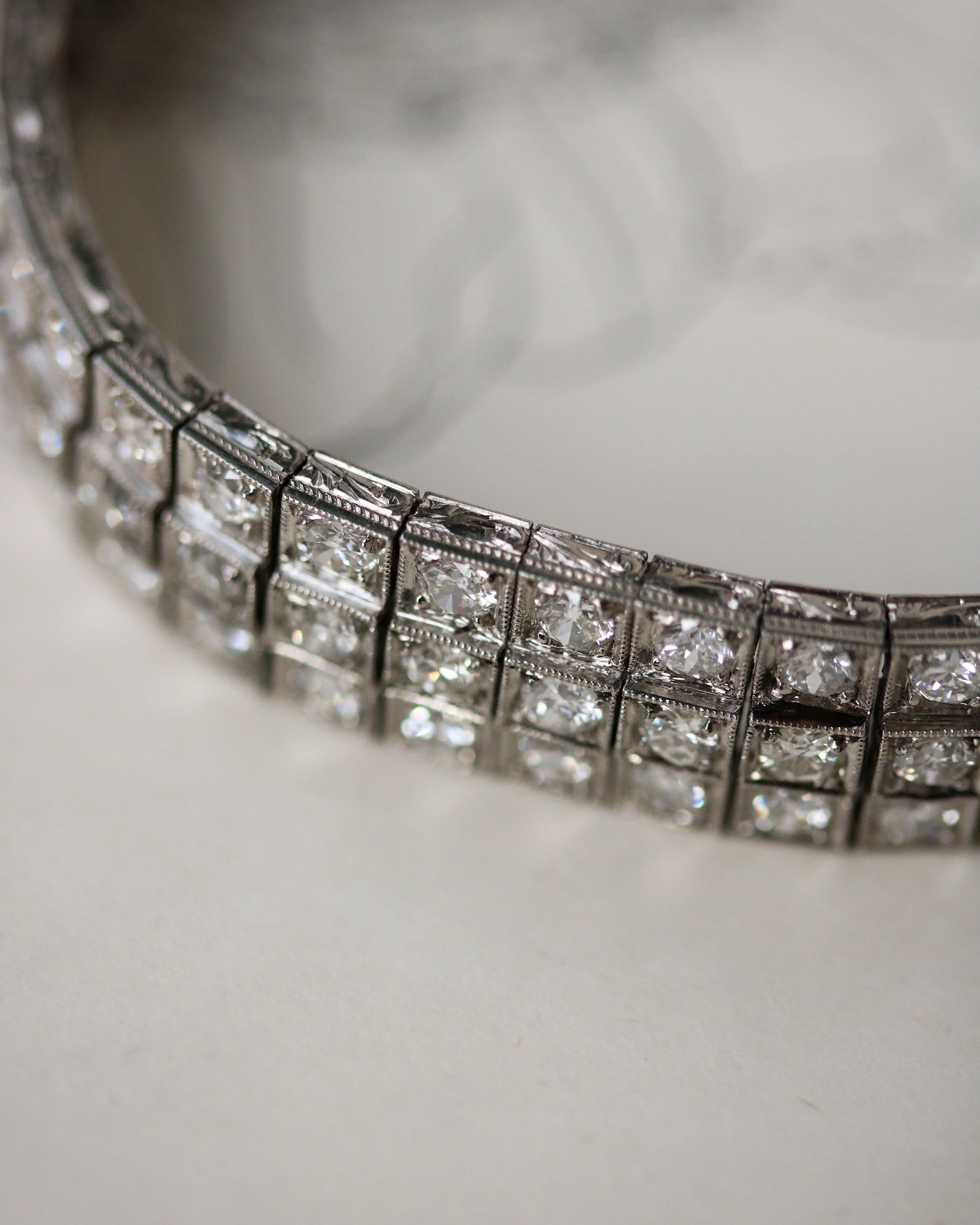 Bracelet Rivière Or blanc Platine et Diamants - Image 4