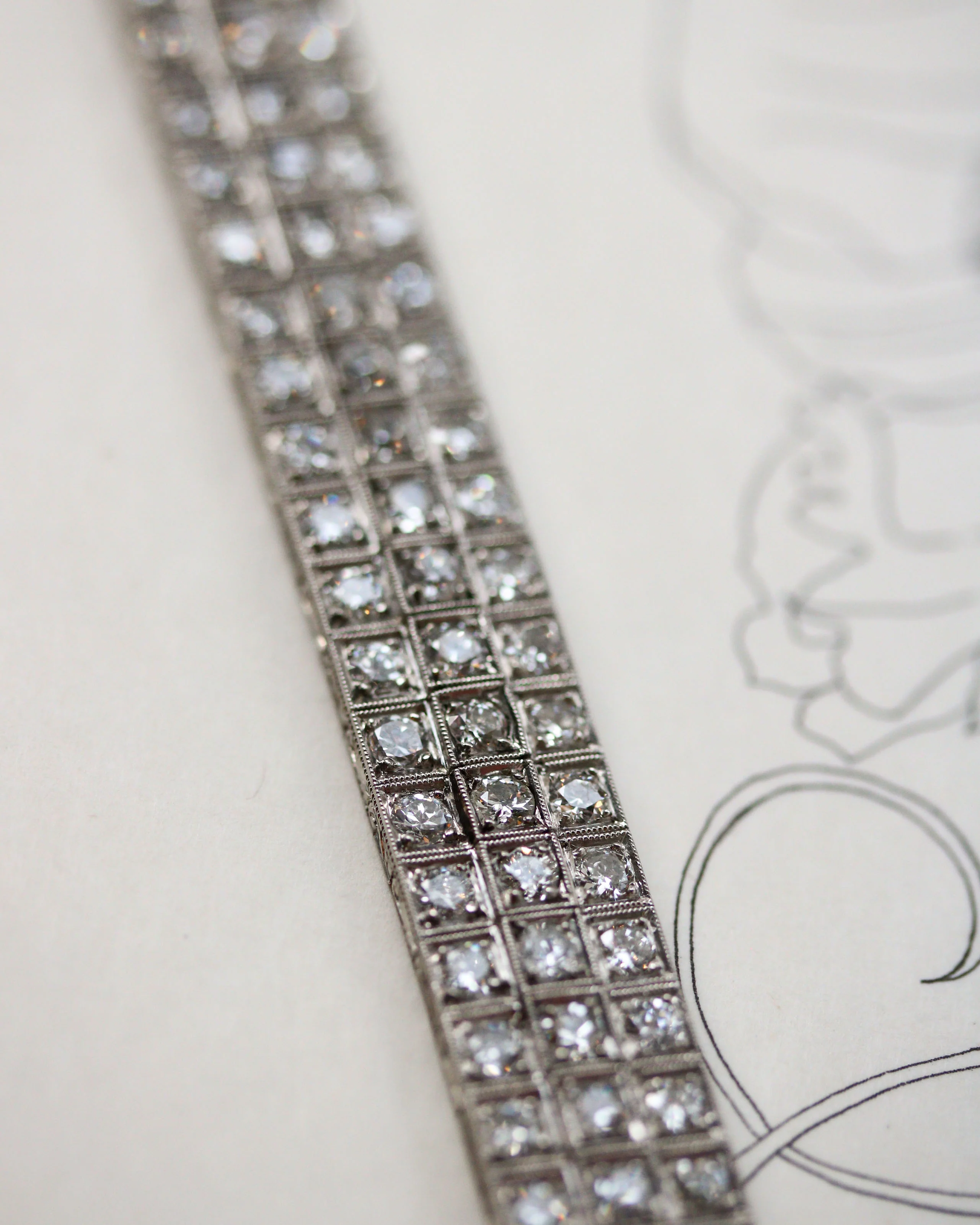Bracelet Rivière Or blanc Platine et Diamants - Image 5