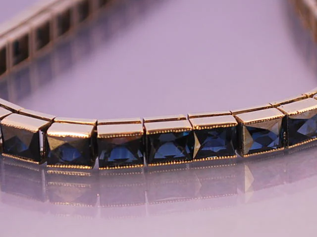 Bracelet saphirs et or art déco - Image 3