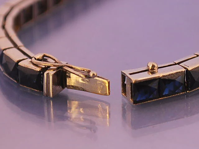 Bracelet saphirs et or art déco - Image 4