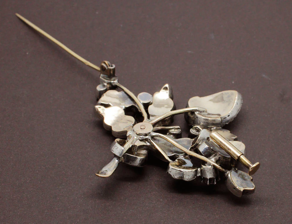 Broche 1900 Argent Or Rose et Diamants - Image 4
