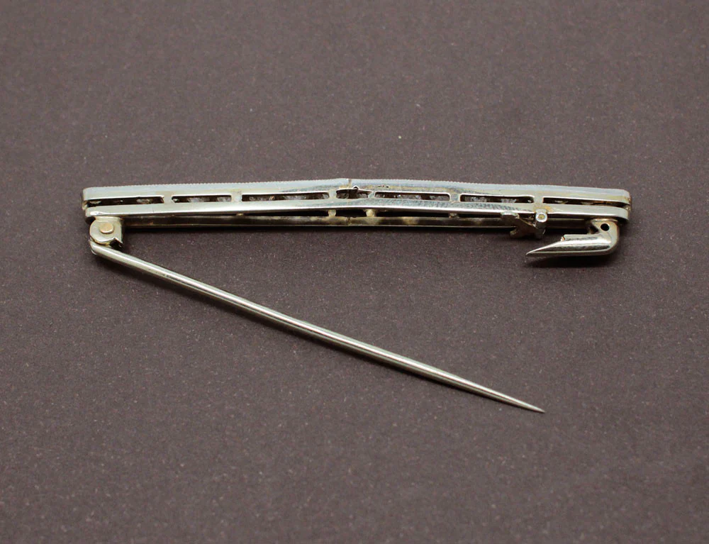Broche 1930 Diamants 1 Carat et Platine - Image 2