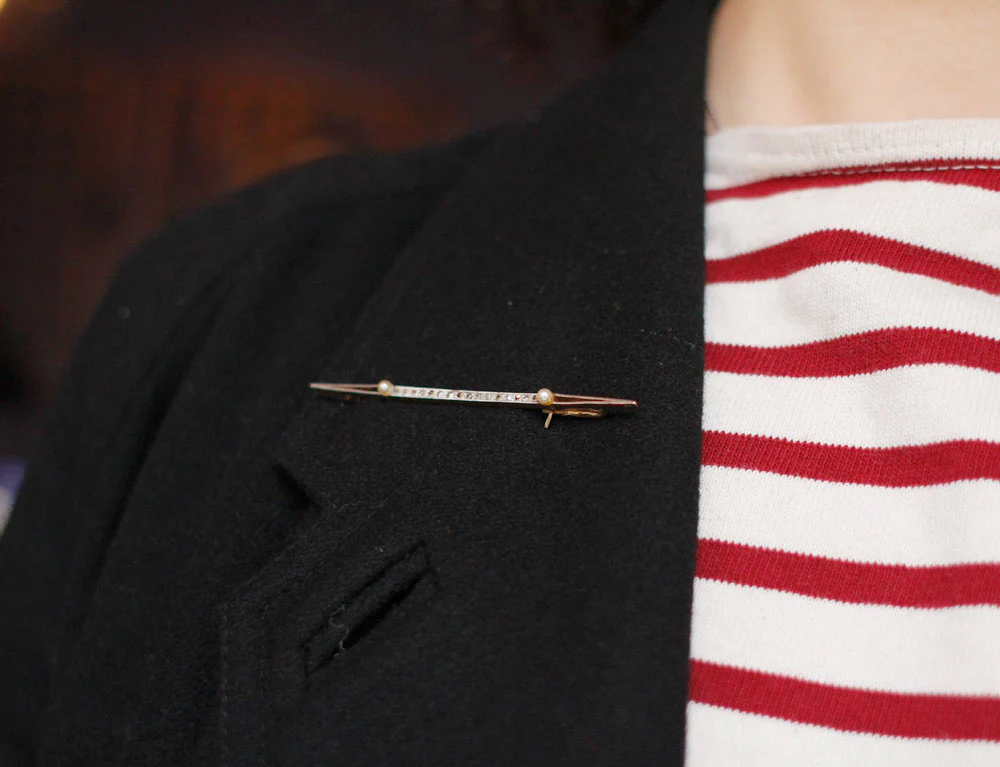 Broche Barrette Perles Diamants - Image 4