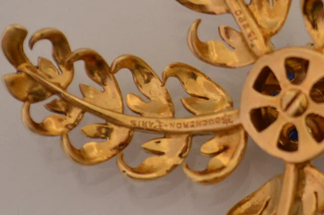 Broche Boucheron Saphirs et Or Jaune - Image 3