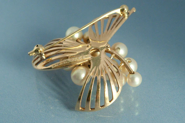 Broche Mikimoto Or et Perles - Image 3