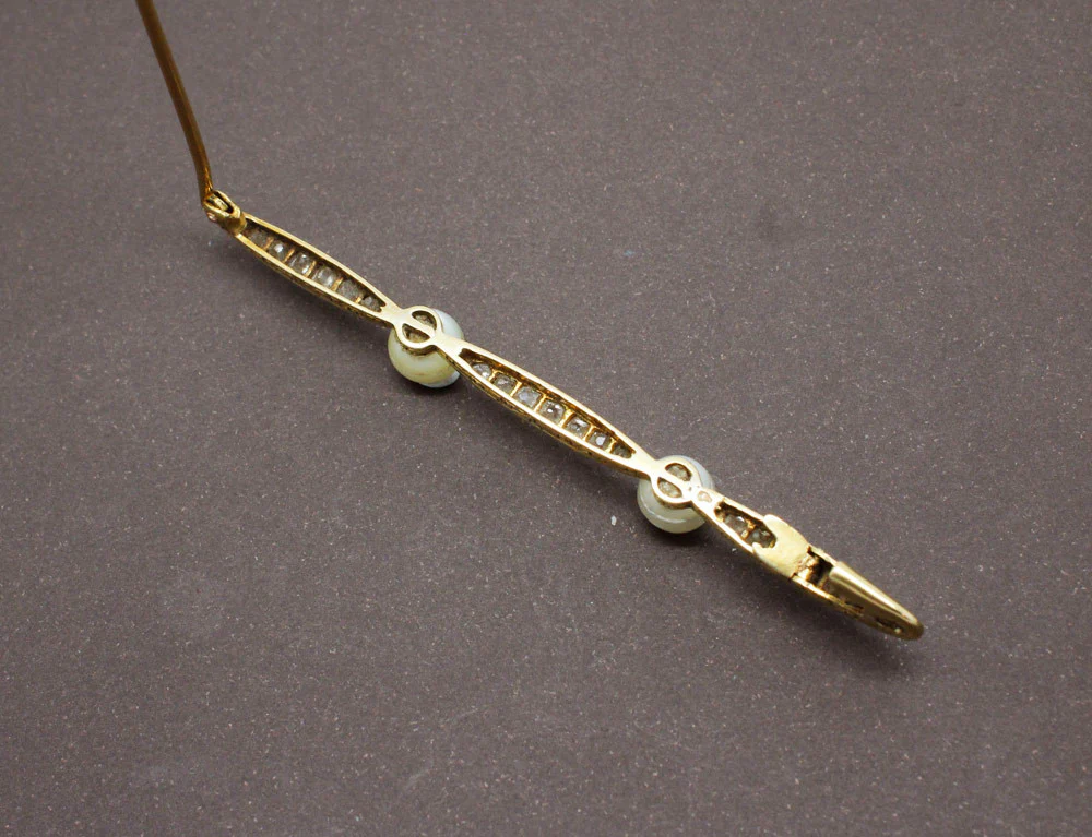 Broche Perles et Diamants - Image 3