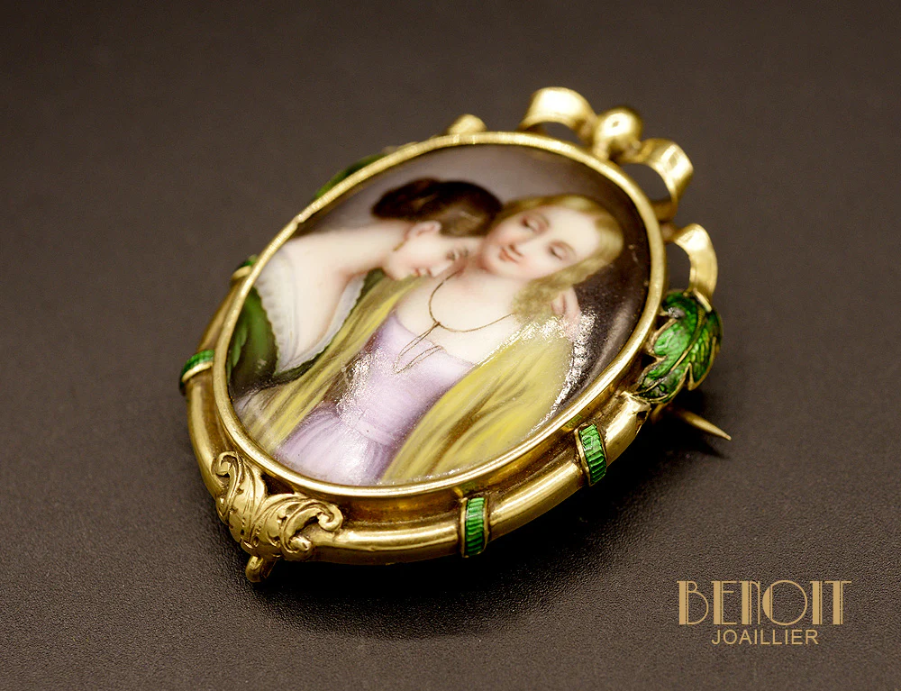 Broche Portraits de Deux Femmes - Image 2