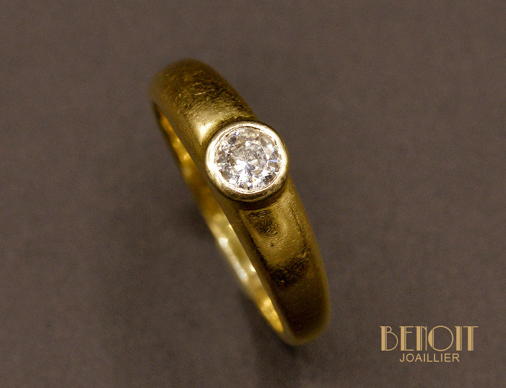 Jonc en Or Jaune et Diamant - Image 3
