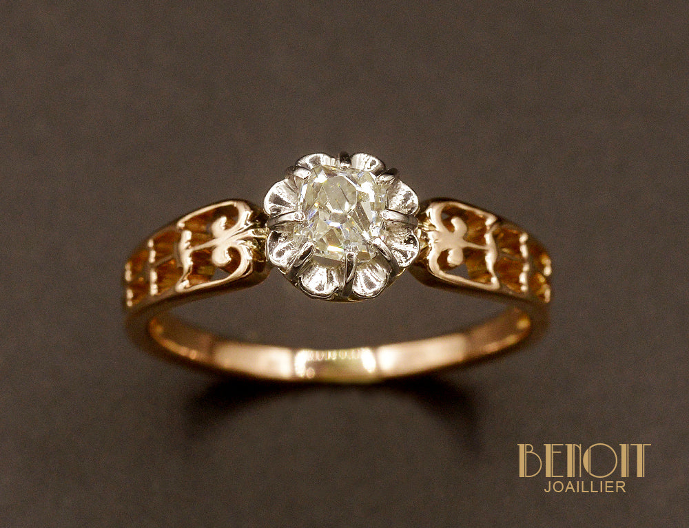 Solitaire 1900 Or et Diamant - Image 2