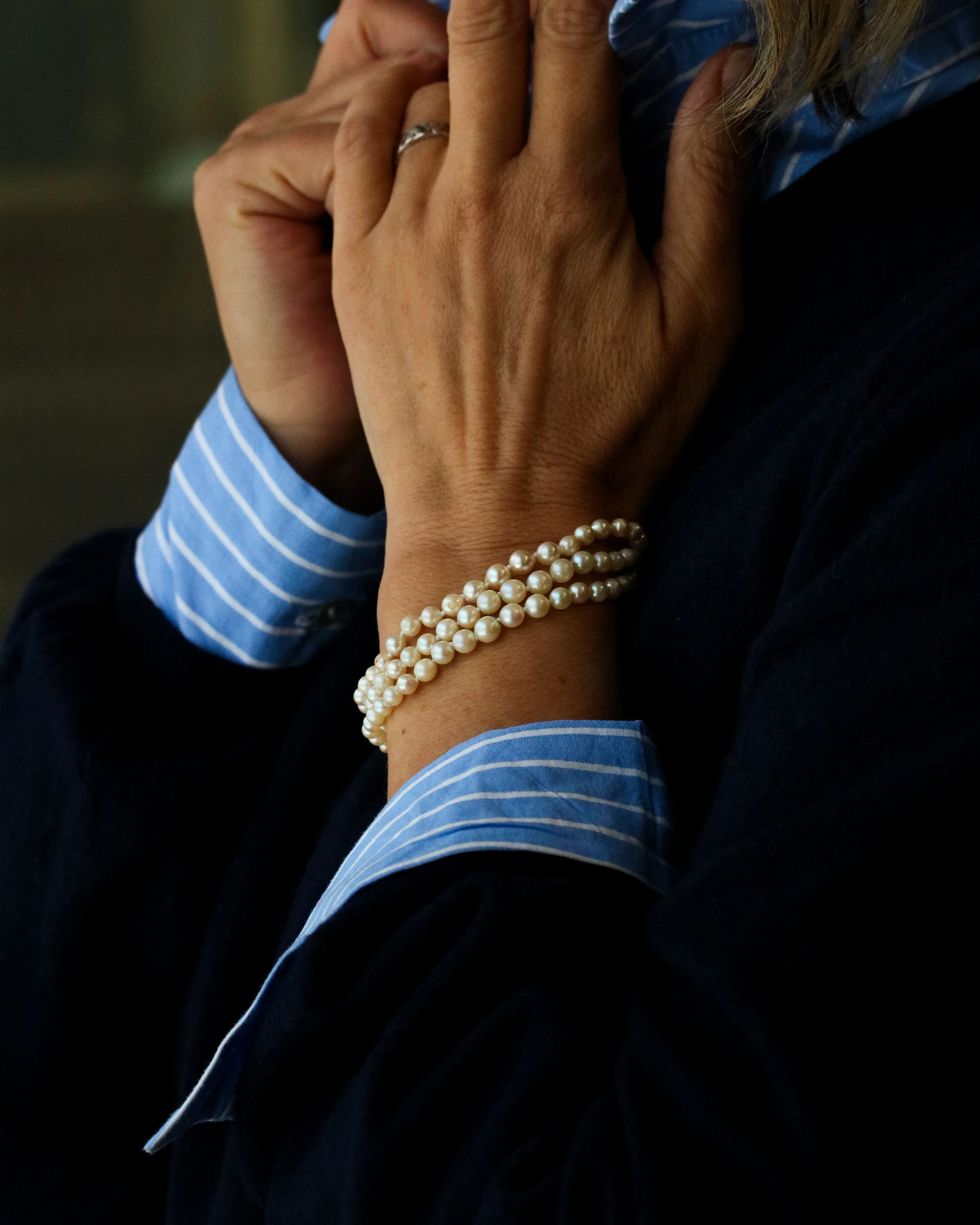 Bracelet Perles de Culture 3 rangs - Image 3