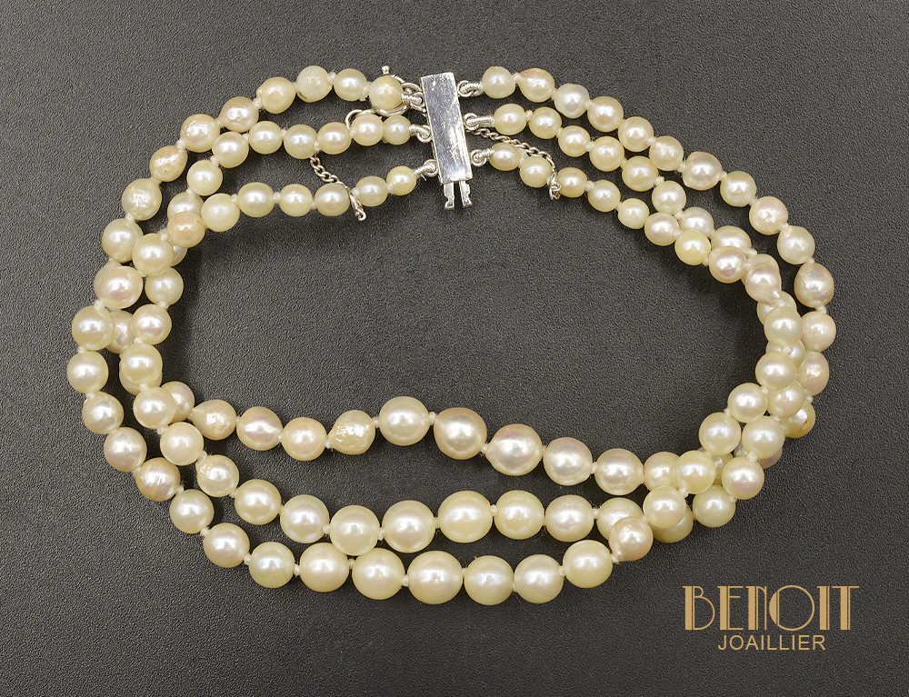 Bracelet Perles de Culture 3 rangs - Image 5