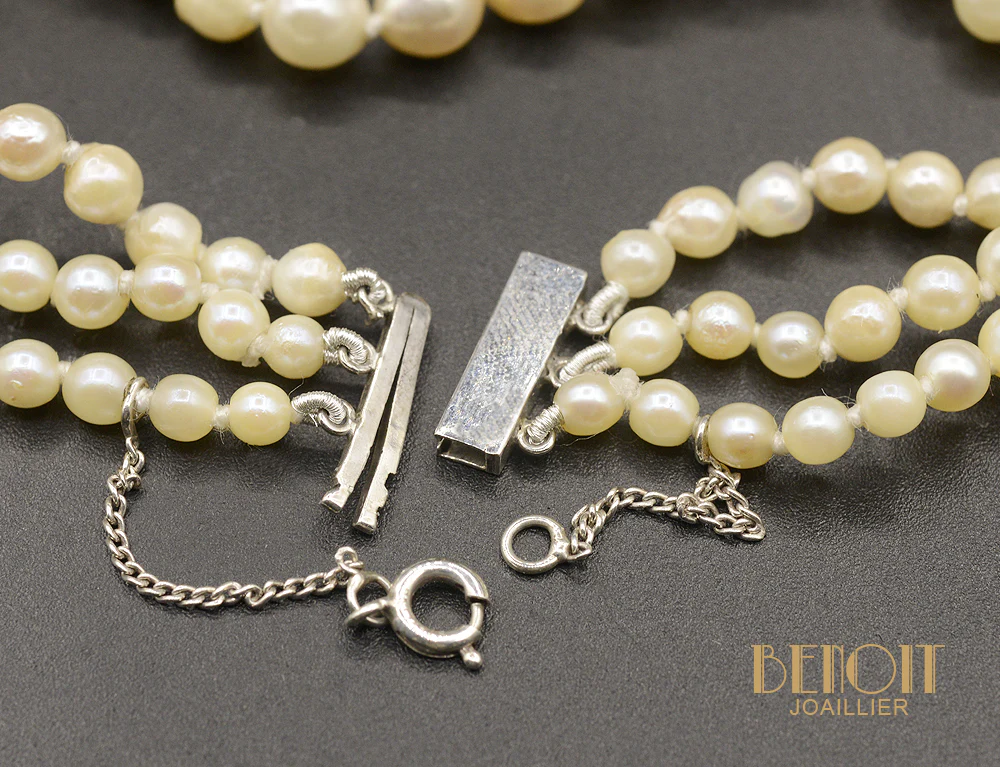 Bracelet Perles de Culture 3 rangs - Image 7