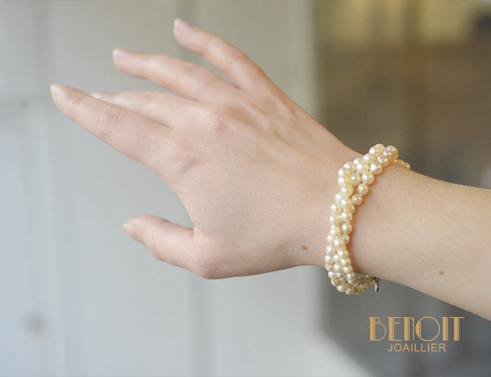 Bracelet Perles de Culture 3 rangs - Image 8