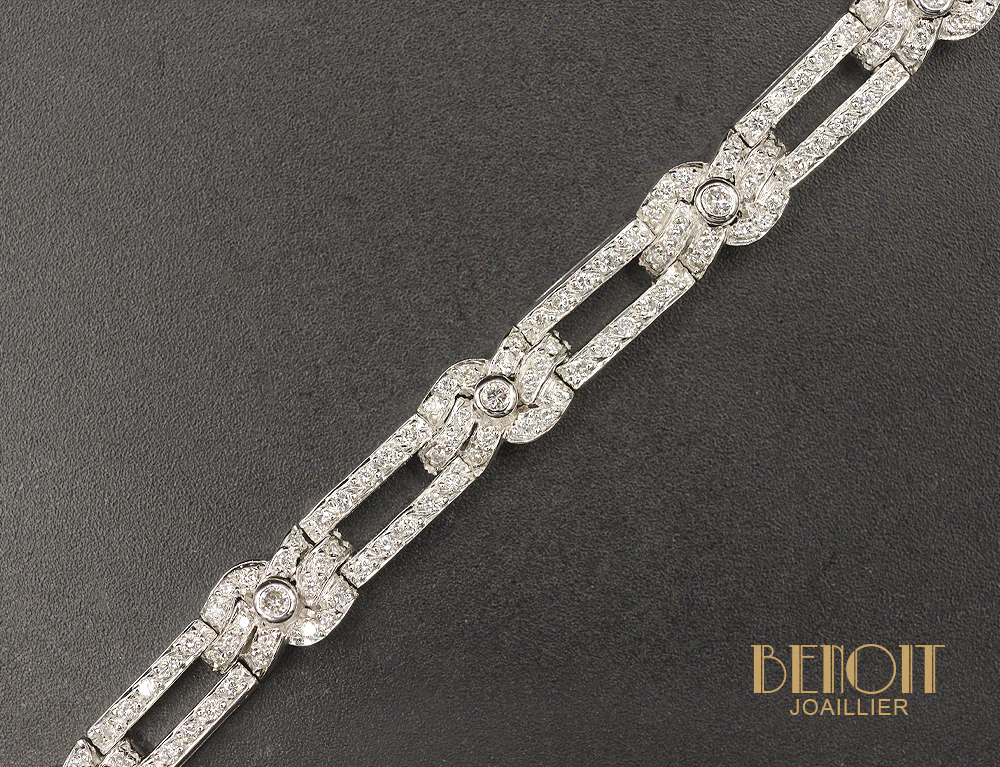 Bracelet Or Blanc et Diamants - Image 2