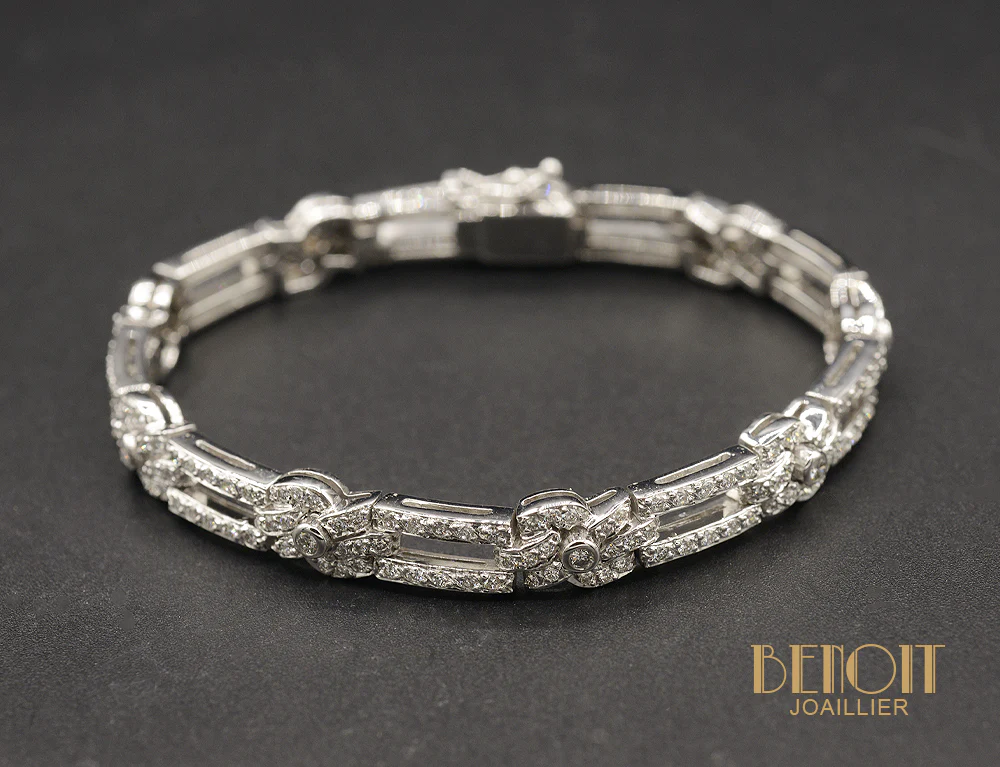 Bracelet Or Blanc et Diamants - Image 5
