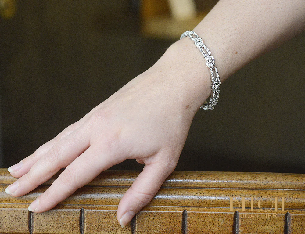Bracelet Or Blanc et Diamants - Image 6