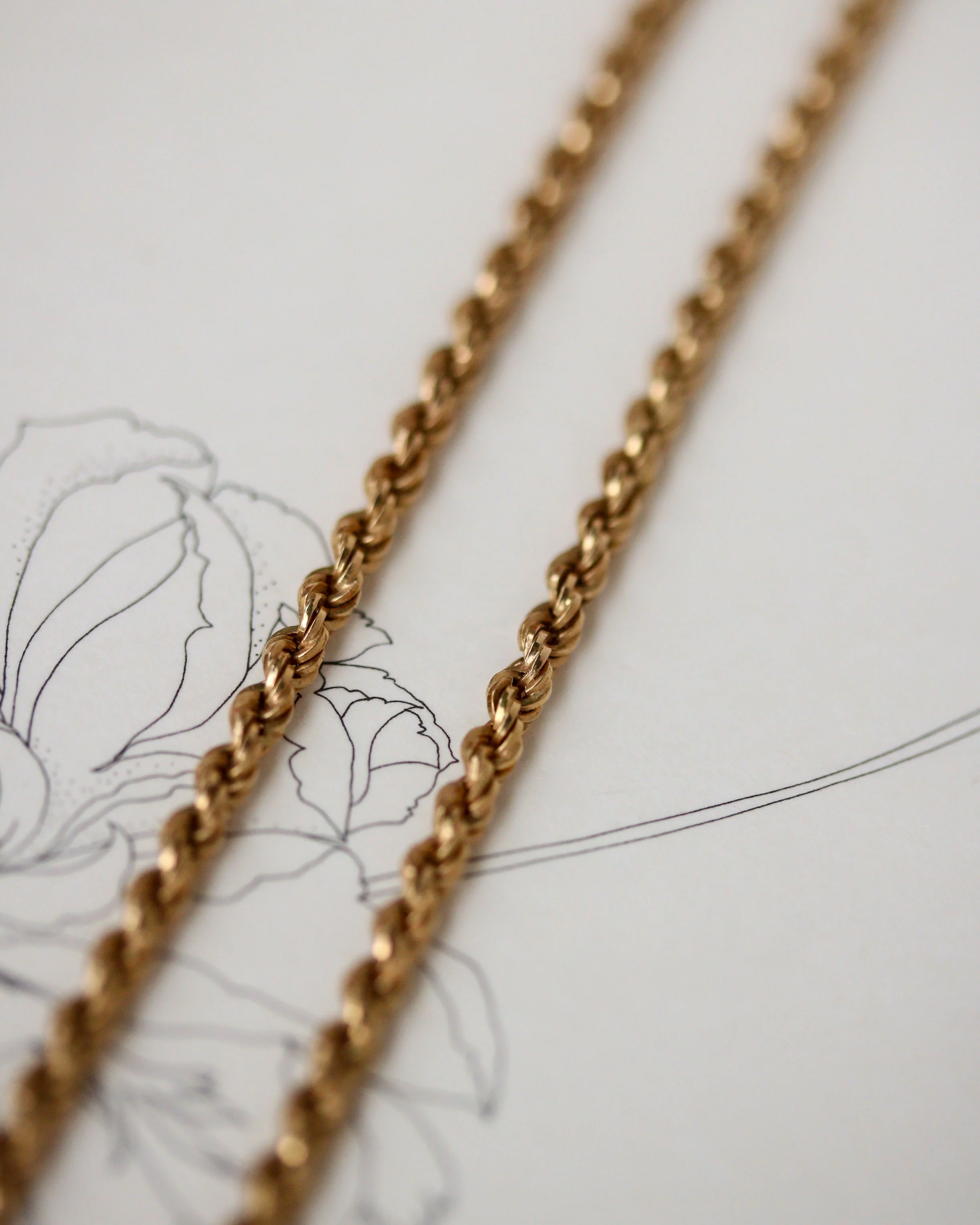 Chaîne Maille Corde Or Jaune - Image 4