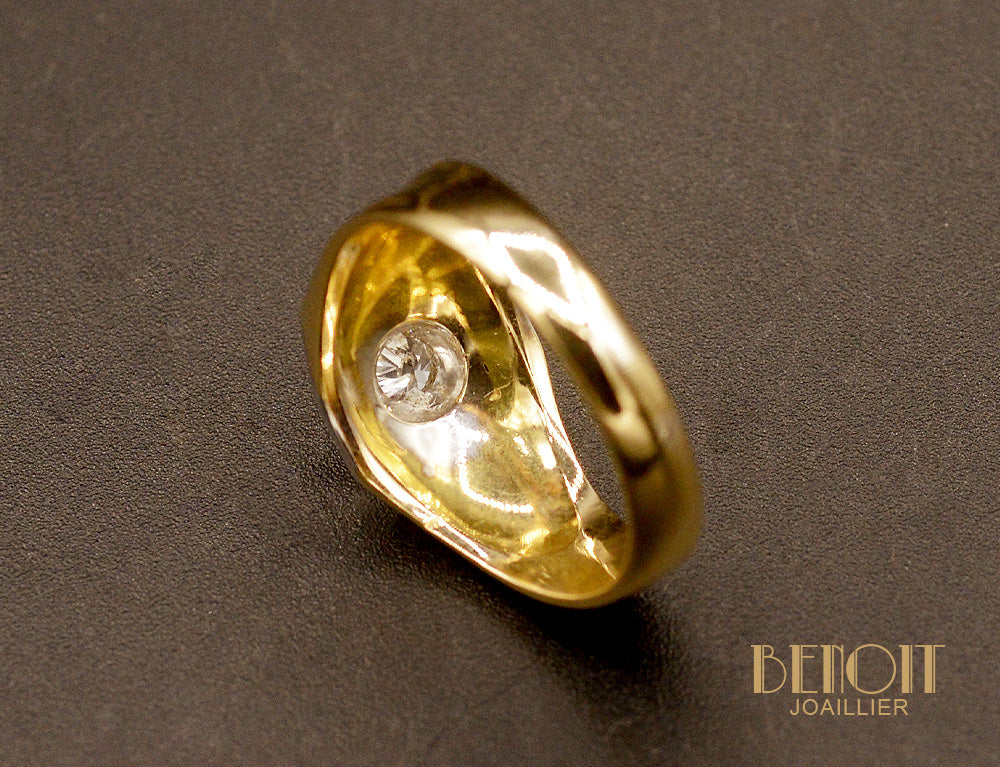 Chevalière Art Déco Diamants - Image 5