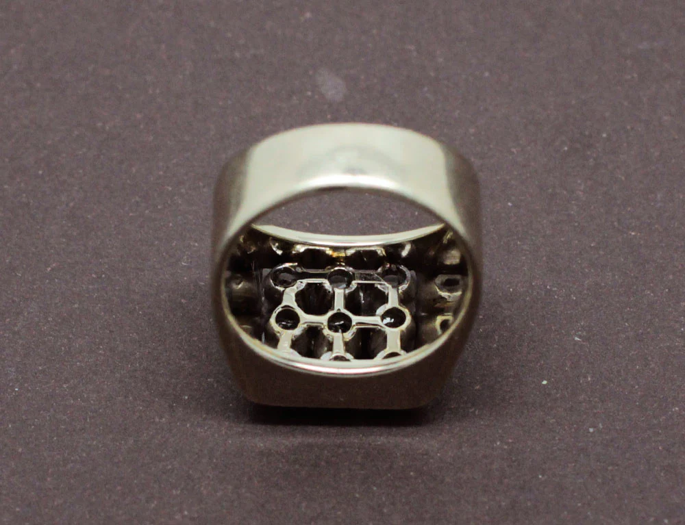 Chevalière Diamants Or Blanc - Image 4