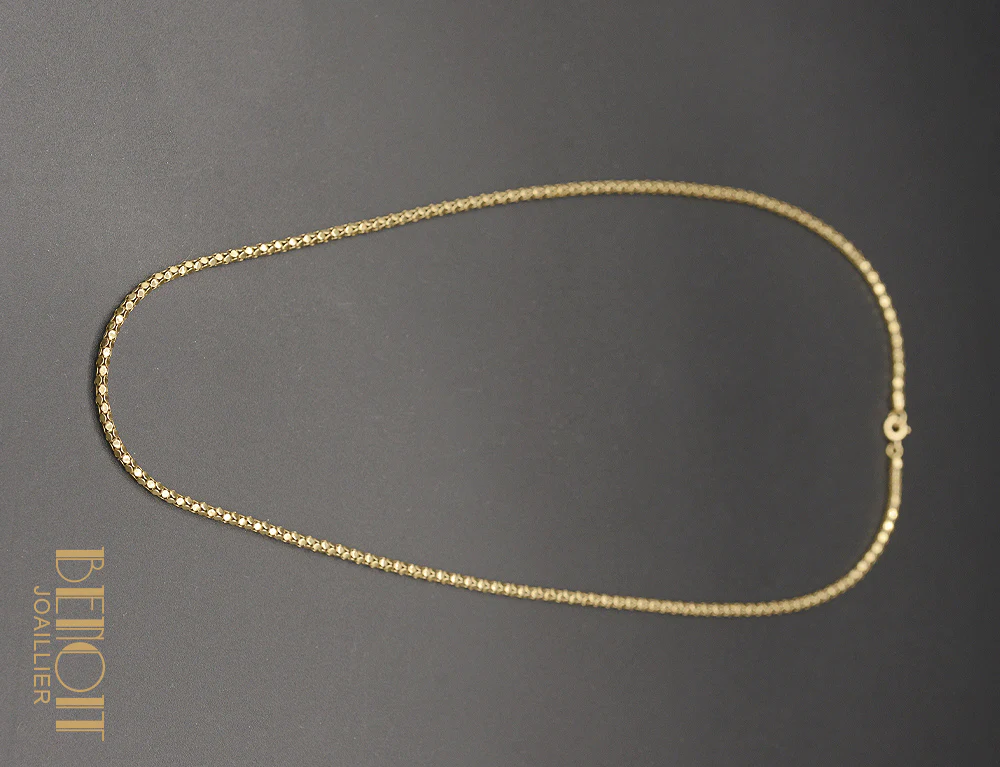 Collier Vintage en Or Jaune, Maille Orvet - Image 4