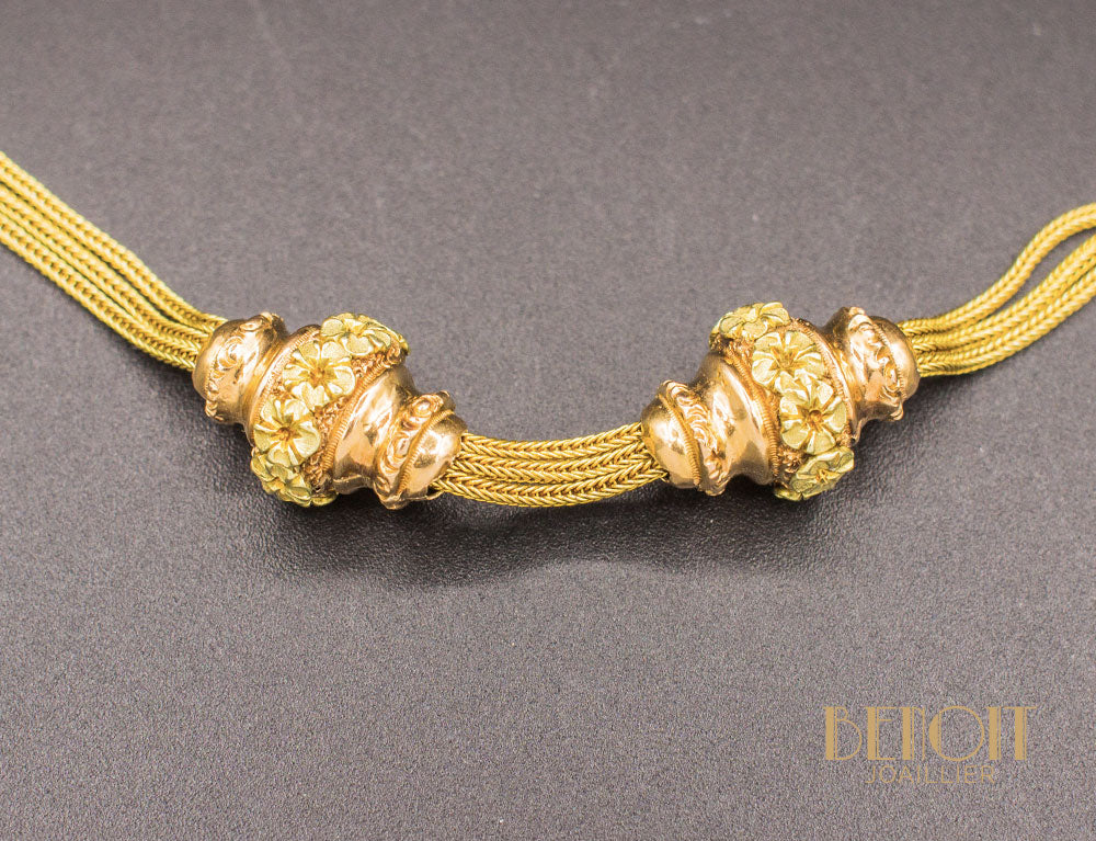 Collier Ancien Or Jaune et Or Rose - Image 2