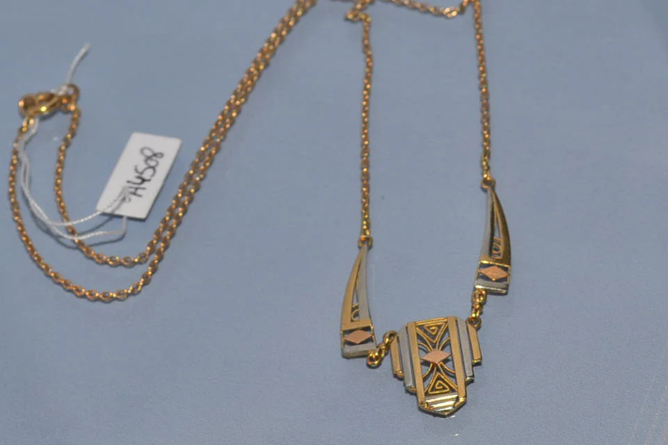 Collier art déco 2 ors - Image 2