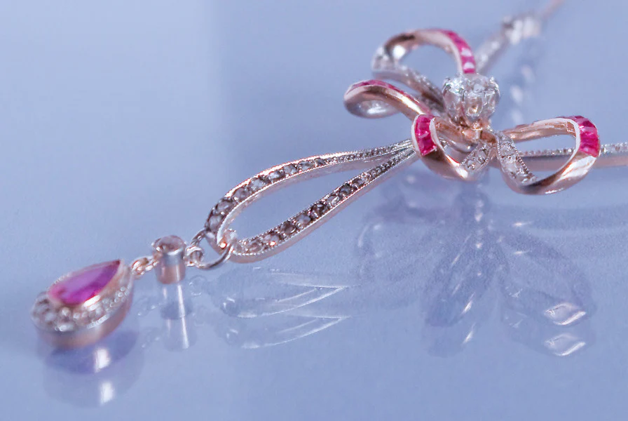 Collier Art déco Rubis et Diamants - Image 4