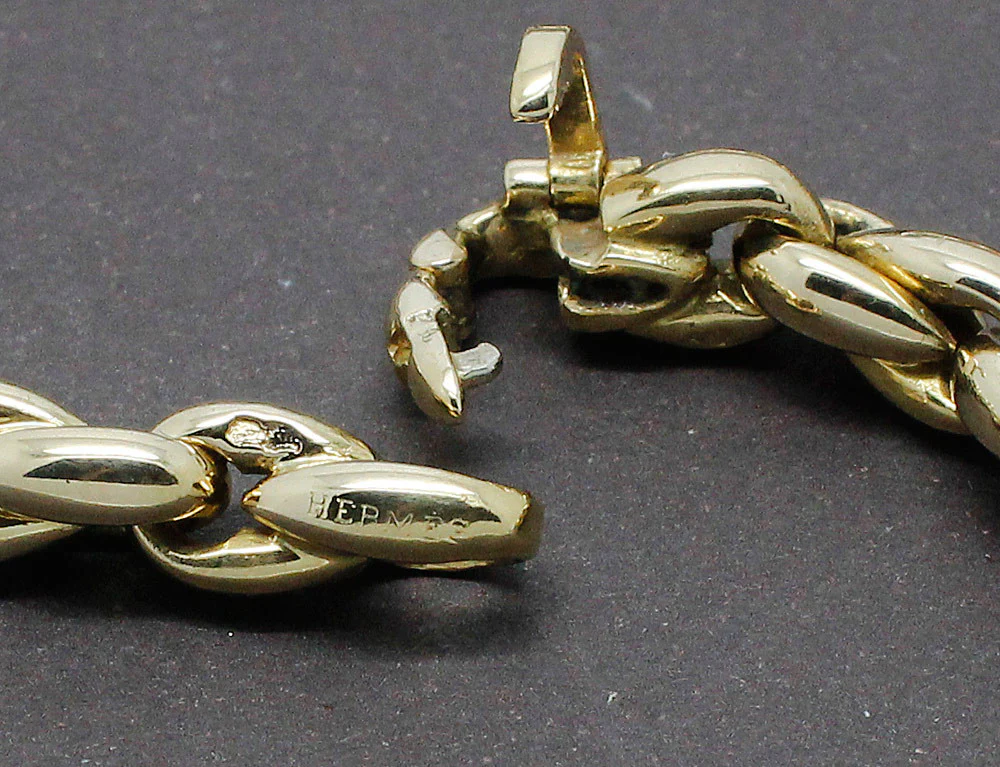 Collier Chaîne Signé Hermès - Image 3