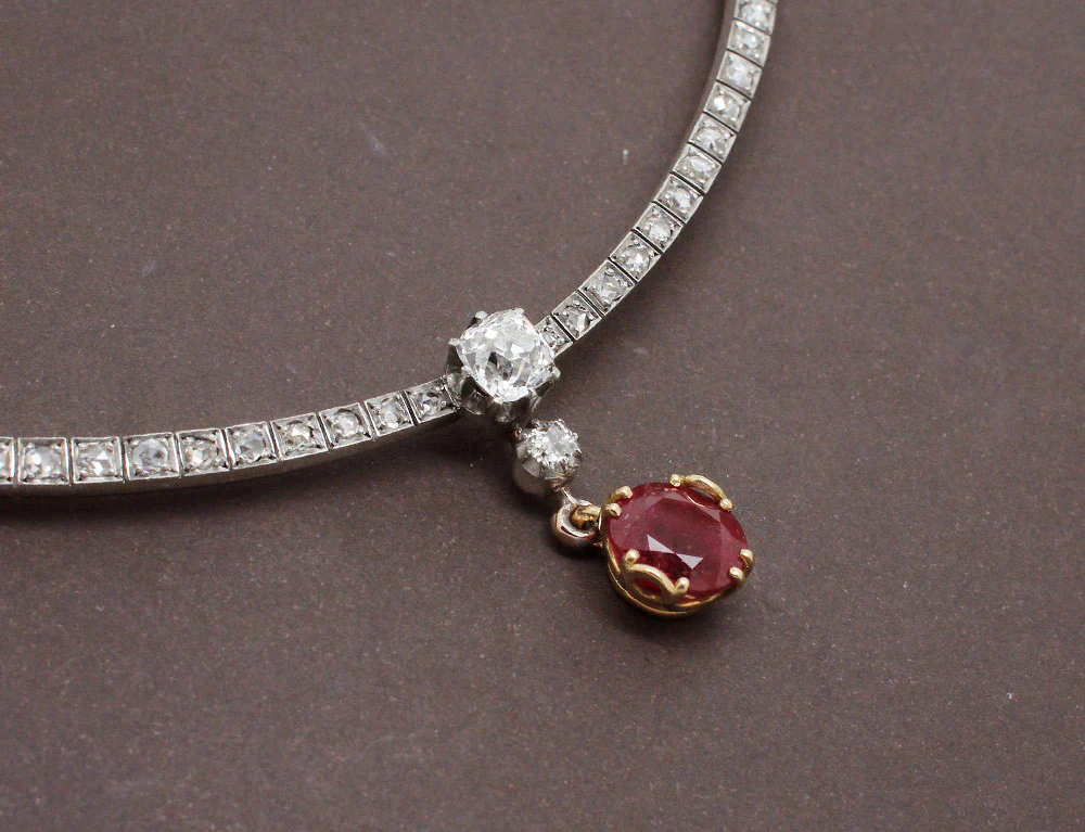 Collier Diamants et Rubis - Image 2