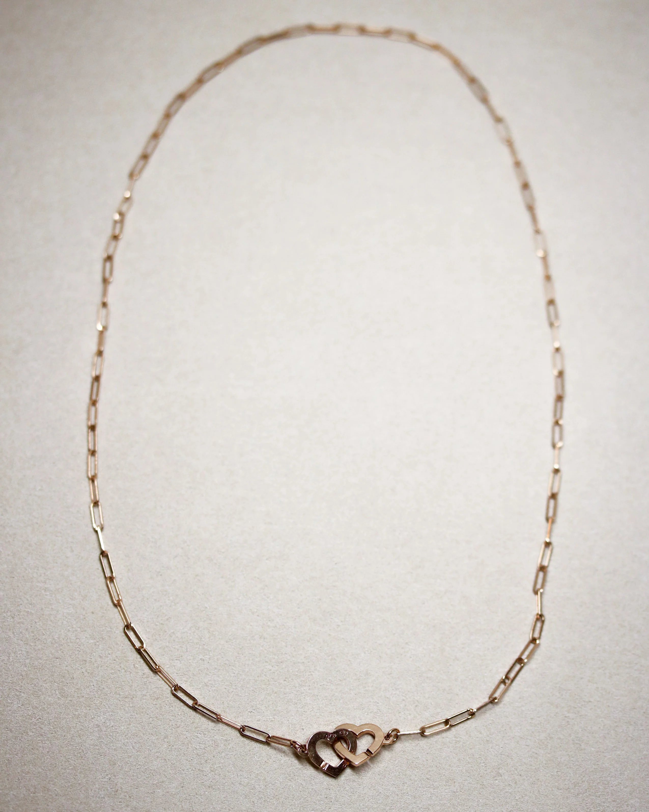 Collier Dinh Van "double coeurs" en or rose - Image 7